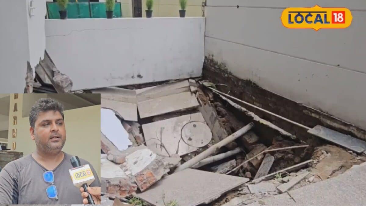 कानपुर की इस सोसाइटी का बेसमेंट धंसा, डरे-सहमे लोगों ने बताया मंजर