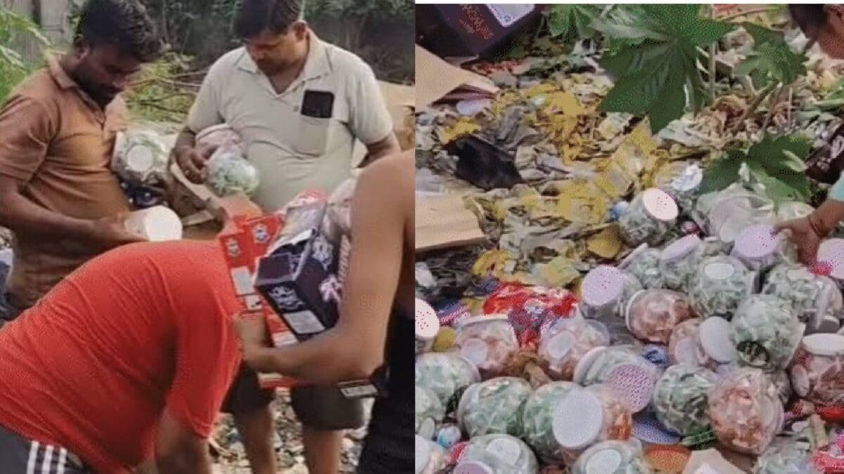 कूड़े में से एक्सपायर्ड टॉफियां बीनकर ले गए लोग, क्या इन्हें खाकर बचे रहेंगे बच्चे?