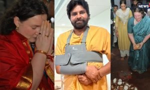 PHOTOS: पवन कल्याण सर्जरी के बाद ठीक-ठाक पहुंचे घर, पत्नी ने की तिरुमाला की कठिन चढ़ाई