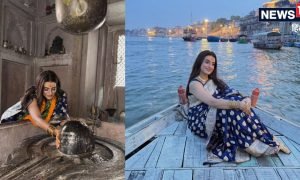 काशी विश्वनाथ के दरबार में दिखा अक्षरा सिंह का बेहद खूबसूरत लुक, तस्वीरें वायरल