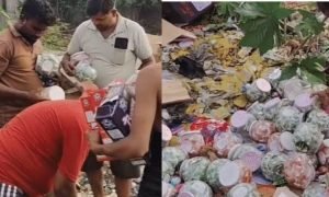 कूड़े में से एक्सपायर्ड टॉफियां बीनकर ले गए लोग, क्या इन्हें खाकर बचे रहेंगे बच्चे?