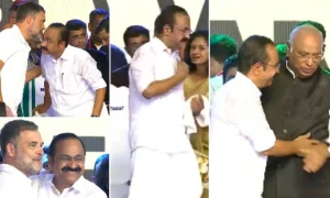 शपथ के तुरंत बाद राहुल गांधी ने वीडी सतीशन के कान में ऐसा क्या कह दिया? सुनते ही सीधे मल्लिकार्जुन खरगे की तरफ भागे- VIDEO